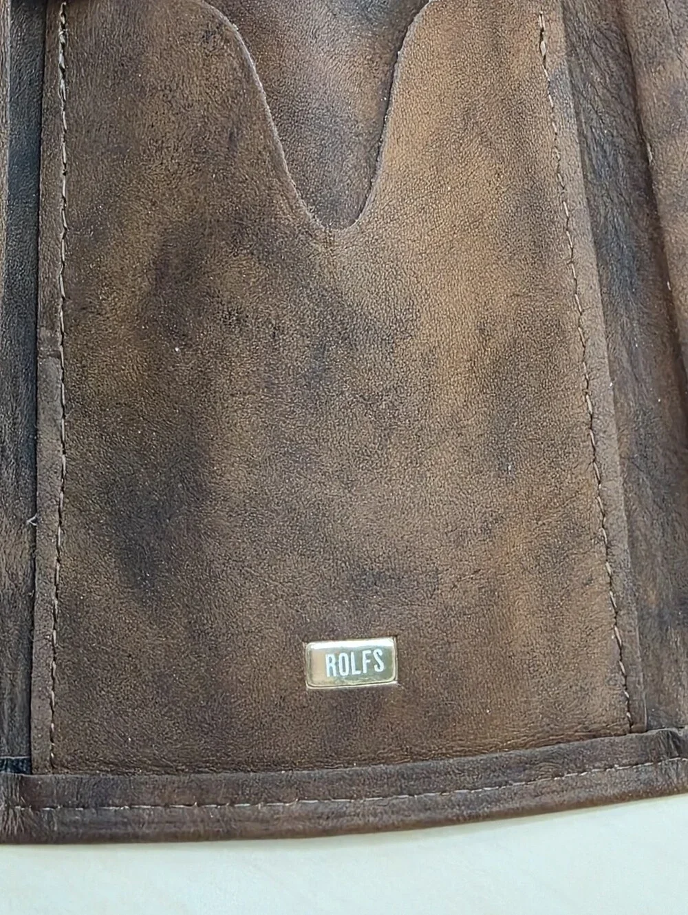 Vintage Rolfs American Classic Brown Cowhide Leather Trifold Wallet